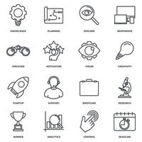 Set of Startup project icon logo vector illustration. development pack symbol template for graphic and web design collection