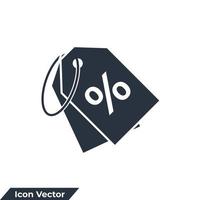 discount icon logo vector illustration. Shopping tags symbol template for graphic and web design collection