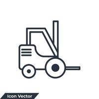 forklift icon logo vector illustration. forklift symbol template for graphic and web design collection