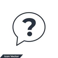 Question icon logo vector illustration. Question mark symbol template for graphic and web design collection