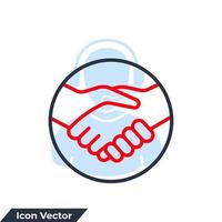 Handshake icon logo vector illustration. partnership symbol template for graphic and web design collection