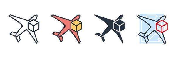 air freight icon logo vector illustration. international delivery service symbol template for graphic and web design collection