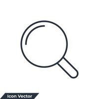 search icon logo vector illustration. Magnifying glass symbol template for graphic and web design collection