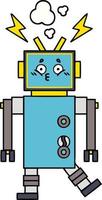 lindo robot de dibujos animados vector