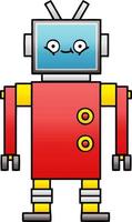 gradient shaded cartoon robot vector