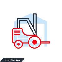 forklift icon logo vector illustration. forklift symbol template for graphic and web design collection