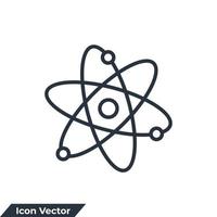 Atom icon logo vector illustration. science symbol template for graphic and web design collection