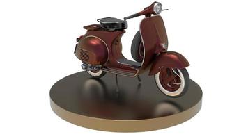 Scooter 3d render with podium photo