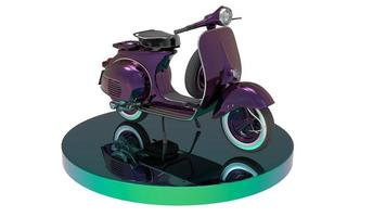 Scooter 3d render with podium photo