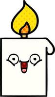 comic book style cartoon lit candle vector