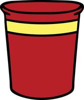 quirky hand drawn cartoon plant pot vector