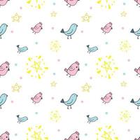 cute of bird seamless pattern vector photo