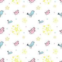 cute of bird seamless pattern vector photo