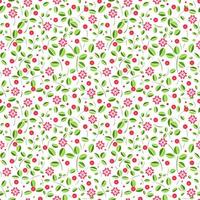 Flower and leave doodle pattern seamless background photo