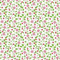 Flower and leave doodle pattern seamless background photo