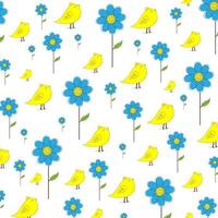 Cute bird pattern background photo