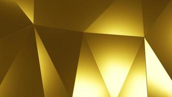 Gold crystal  abstract mosaic background. Geometric illustration in Origami style with gradient. Brand new design. 3d rendering. photo