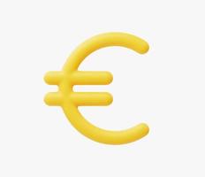 Ilustración de vector de icono de dinero de euro realista 3d