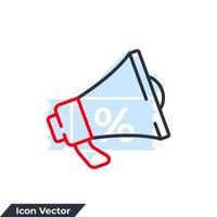 megaphone icon logo vector illustration. Loudspeaker. bullhorn symbol template for graphic and web design collection