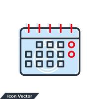 ilustración de vector de logotipo de icono de calendario. plantilla de símbolo de calendario para la colección de diseño gráfico y web