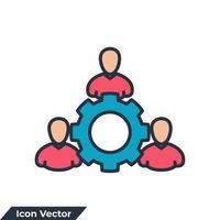 teamwork icon logo vector illustration. Business collaborate symbol template for graphic and web design collection