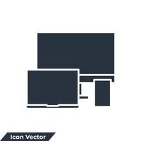 responsive icon logo vector illustration. Devices and Electronics symbol template for graphic and web design collection