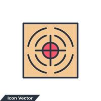 precision icon logo vector illustration. target symbol template for graphic and web design collection