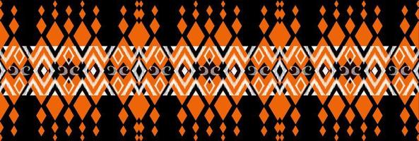 Beautiful embroidery.geometric ethnic oriental pattern traditional on black background.Aztec style,abstract,,illustration.design for texture,fabric,fashion women wearing,clothing,print. photo