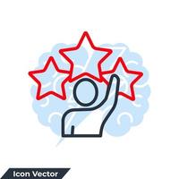 Motivate icon logo vector illustration. motivation symbol template for graphic and web design collection