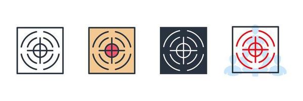 precision icon logo vector illustration. target symbol template for graphic and web design collection