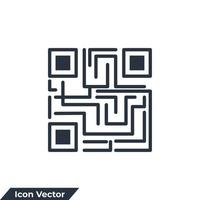 ilustración de vector de logotipo de icono de código de barras. plantilla de símbolo de código qr para la colección de diseño gráfico y web