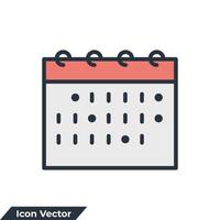 calendar icon logo vector illustration. calendar symbol template for graphic and web design collection