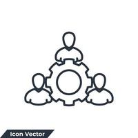 teamwork icon logo vector illustration. Business collaborate symbol template for graphic and web design collection