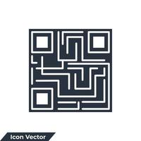 Barcode icon logo vector illustration. QR code symbol template for graphic and web design collection