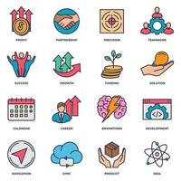 Set of Startup project icon logo vector illustration. development pack symbol template for graphic and web design collection