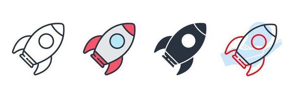 rocket icon logo vector illustration. startup symbol template for graphic and web design collection