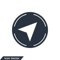 ilustración de vector de logotipo de icono de navegación. plantilla de símbolo de brújula para la colección de diseño gráfico y web