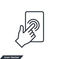 application icon logo vector illustration. Touch Screen symbol template for graphic and web design collection