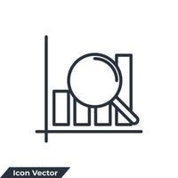 analytics icon logo vector illustration. research analyze business symbol template for graphic and web design collection