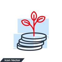 funding icon logo vector illustration. Passive income and growing money symbol template for graphic and web design collection