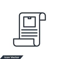 invoice icon logo vector illustration. Bill payment symbol template for graphic and web design collection