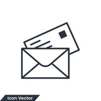 Ilustración de vector de logotipo de icono de sobre de correo electrónico. plantilla de símbolo de mensaje para la colección de diseño gráfico y web