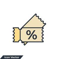 coupon icon logo vector illustration. Discount Coupon symbol template for graphic and web design collection