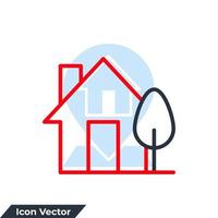 home icon logo vector illustration. house symbol template for graphic and web design collection