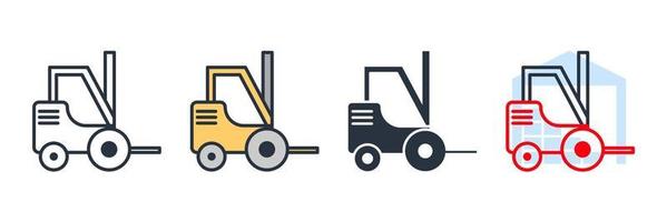 forklift icon logo vector illustration. forklift symbol template for graphic and web design collection