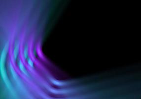 Smooth wave lines on blue neon color light background. photo