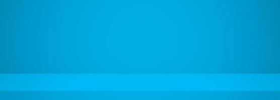 Blue room in the render. Background studio gradient used display, website background. photo