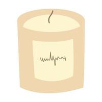 aesthetic candle icon. Flat design with shadows. vector