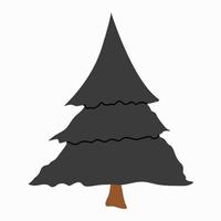 descargar silueta vectorial de un árbol de navidad negro. descargar eps y png vector