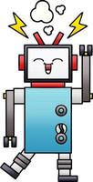 gradient shaded cartoon robot vector